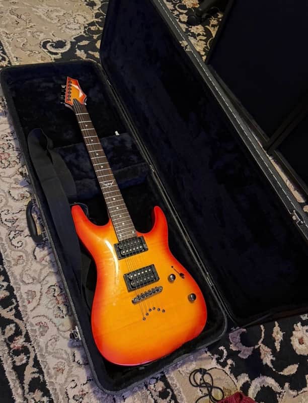 Dean Custom 350 Maple Electric 2010โs - Amber burst image 1