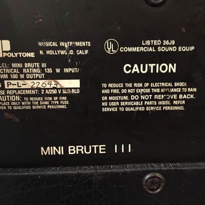 Polytone Mini Brute III 80s Black image 4