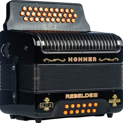 Hohner Rebelde III Black GCF Button Accordion Celso Piña Limited Edition Signature Series Collection +GigBag & Straps | Authorized Dealer image 3