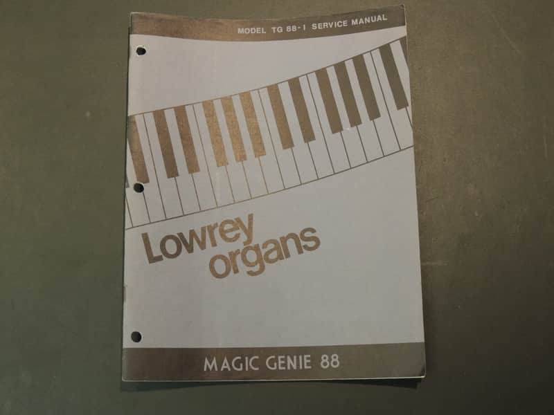 Lowrey Model TG 88-1 Service Manual