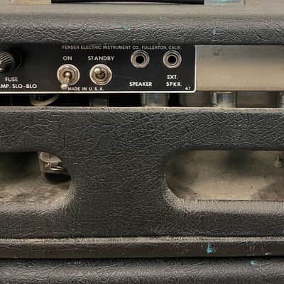 Fender Bassman - Blackface Head and Cabinet 2X12" - JBL E120-8 Speakers image 7