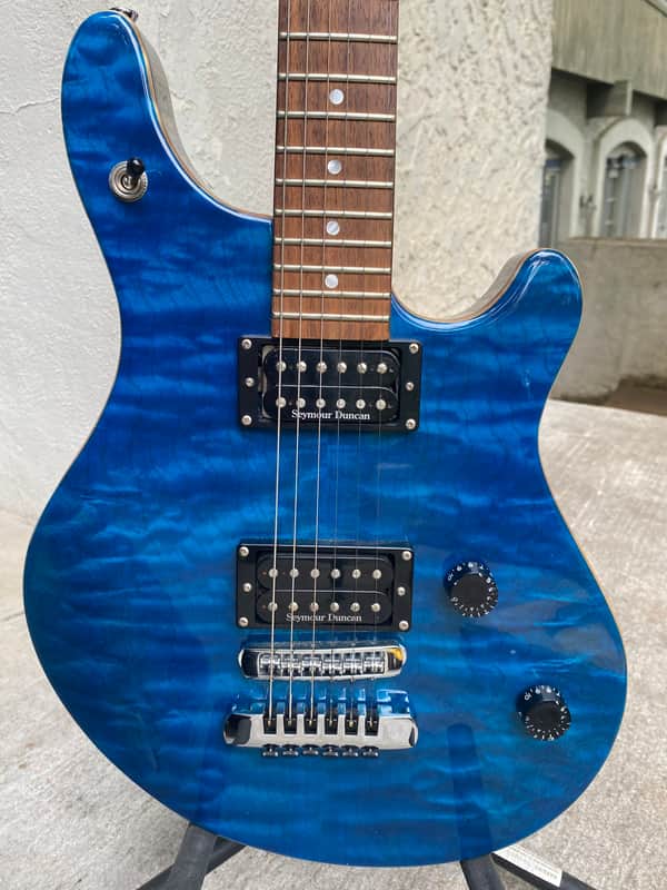 Washburn Quilted Maple WM100 USA Chicago Custom Shop 1998 - Cobalt Blue image 1