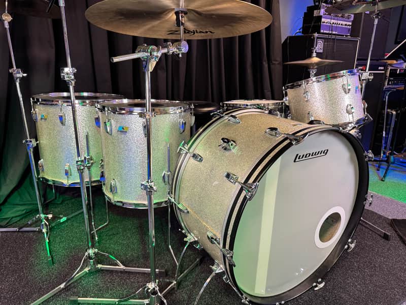 Ludwig 1970s 3 Ply Silver Sparkle "Bonham" Set. (Almost) Excellent!! image 1