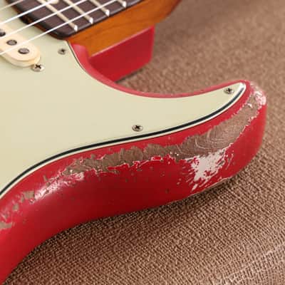 Fender Custom Shop 1962 Roasted Stratocaster Ultimate Relic Torino Red Masterbuilt Andy Hicks image 10
