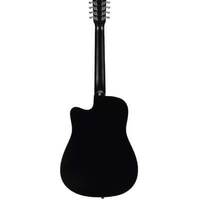 Alvarez AD60-12CEBK-12 Strings Dreadnought Acoustic / Electric Guitar in Black image 5