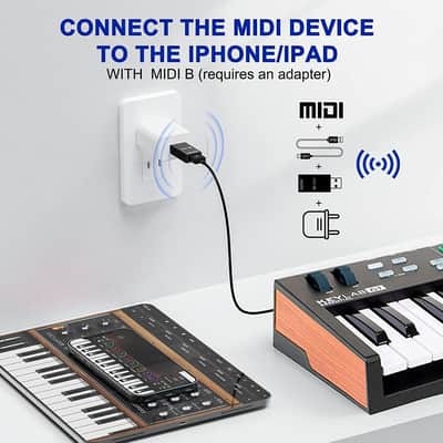 LEKATO Wireless Bluetooth MIDI Adapter Ultra Low Latency 5 PIN to MIDI Device image 6