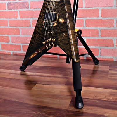 Jackson USA Custom Shop 10-String Players Choice Dan Spitz Quilted Maple 1990's Transparent Black image 7