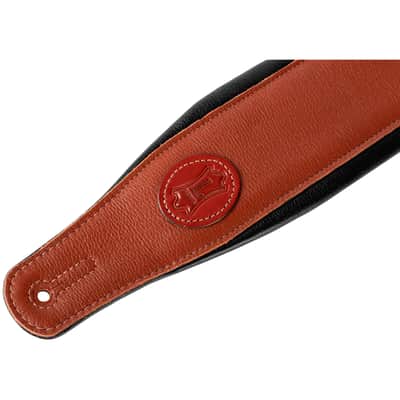 MSS2-TAN Sangle logo Levy's cuir pleine fleur 6,4 cm Tan Levy s image 3