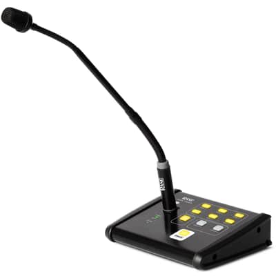 Rane Commercial Zone Pager | Tabletop Commercial Audio Smart Paging Station With 6 Zones and Dynamic Microphone Included image 2