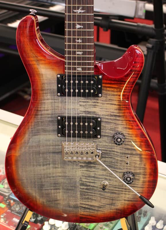 PRS SE Custom 24-08 Electric Guitar Charcoal Cherry Burst w/Gigbag 7lbs 8oz image 1