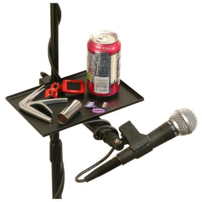 On-Stage MST1000 Mic Stand Accessory Tray with Integrated Mic Adaptor image 1