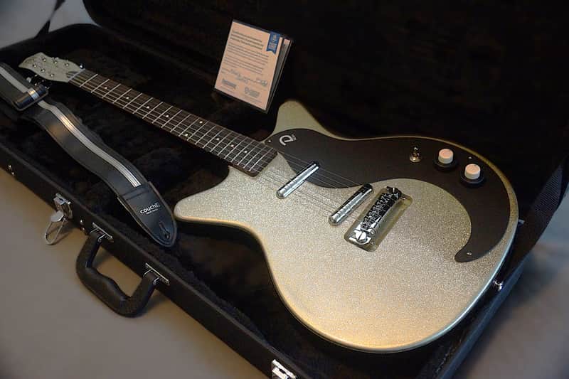 Danelectro 59 NOS+ 60th Anniversary - Silver Metalflake with Danelectro case image 1