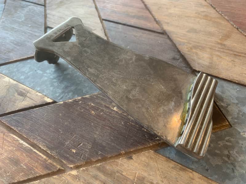 Real Life Relics Nickel Solid Plate Archtop Tailpiece Ornate Deco Gretsch    [S9] image 1