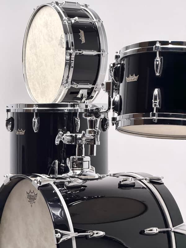 Remo 18/12/14/5x14" Gold Crown Jeff Hamilton Bop Drum Set - NOS Black Lacquer image 1
