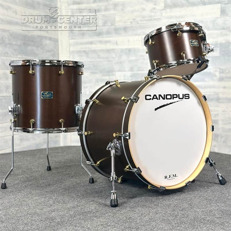 Canopus RFM 3pc Drum Set 22/13/16 Bitter Brown Oil image 1