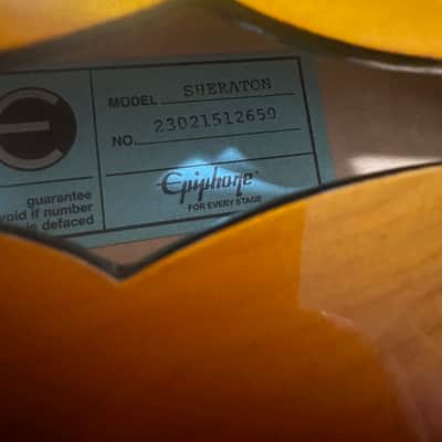 Epiphone Sheraton Frequensator with Laurel Fretboard 2023 - Present - Vintage Sunburst image 5
