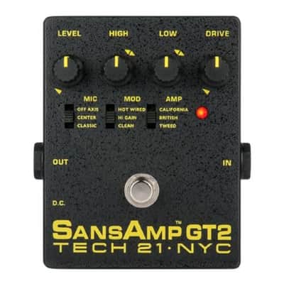 Tech 21 SansAmp GT2 Tube Amp Emulator Pedal image 2