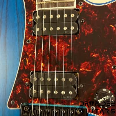 Ibanez Prestige RG653DX Electric Guitar w/ Case - Transparent Deep Blue Flat image 6