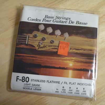Fender P Bass Jazz Bass Vintage Strings F-80 Stainless Flats 1970s - CBS,  NOS image 1