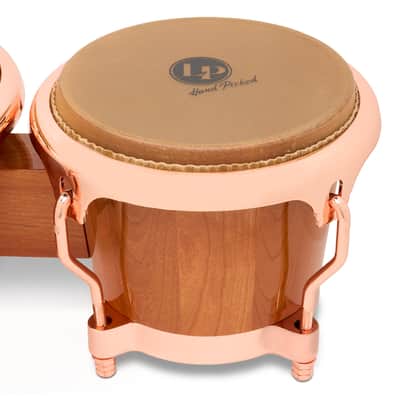 Latin Percussion Limited Cherry Bongos - 7.25" & 8.625" Natural Rawhide Heads image 3