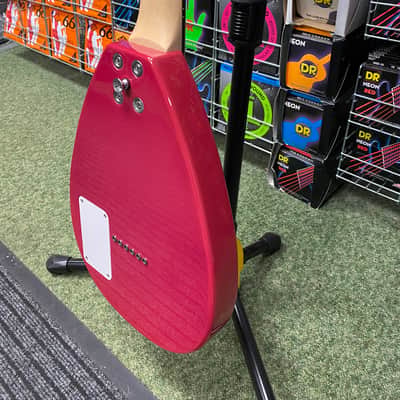 Vox Mini MKIII travel guitar teardrop shape in loud red finish image 6