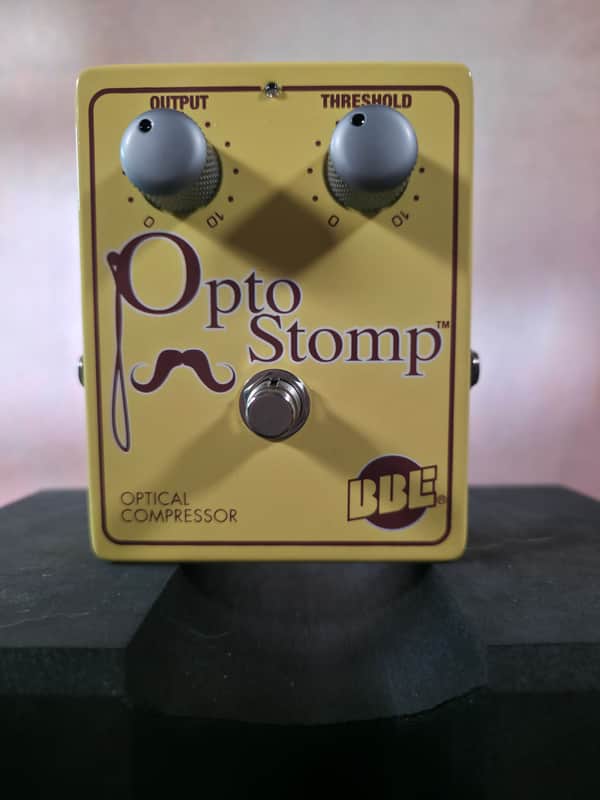 BBE Opto Stomp Optical Guitar/Bass Compressor Pedal 2010s - Yellow