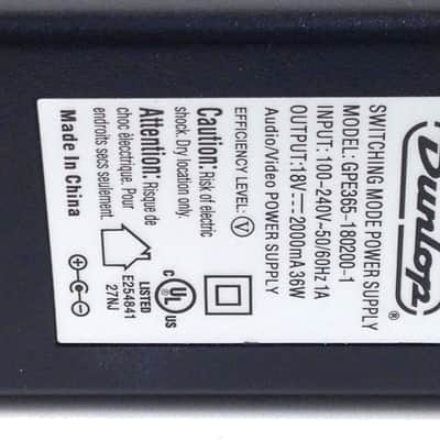 Dunlop AC Adapter - 18-volt ECB009 MXR Works with most 18 volt pedals 2kma image 2