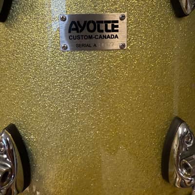 Ayotte (Ray Era) Wood Hoop 5 piece 90s - Gold sparkle image 5