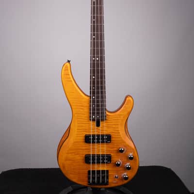 Yamaha TRBX604FM 4-string Bass Guitar - Matte Amber image 2