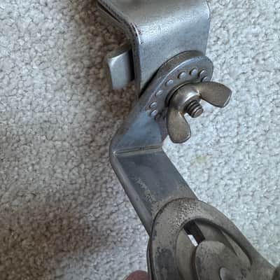 Slingerland Cloud Badge era Radio King Rack Tom Drum Arm Mount Part 30s - Nickel image 7