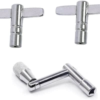 Drum Keys 5 Pack Chrome Steel Construction Standard Drum Keys with Ratchet Torque Wrench Drill Bit Drum Key Tuner Percussion Hardware Tool for Drum Accessories image 4