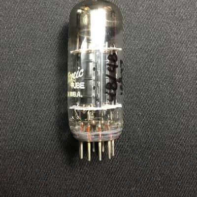 GE 6350 (12AU7 Sub) Black Plates AUDIO AMP VACUUM TUBE USA Tested 9.7113-D image 2