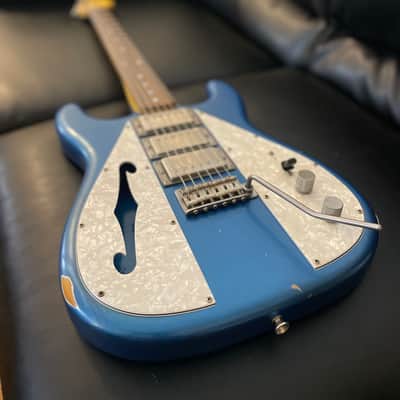 Nash Wayfarer Semi-Hollow Triple Humbucker Electric Guitar - Lake Blue Placid, Light Aged Relic + Hardshell Case | Free Shipping! image 2