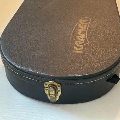 1980's Kramer USA Violin Teardrop Black Tolex Hardshell Electric Guitar Case image 6