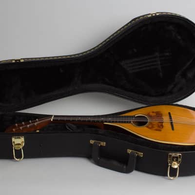 Vega  Style 201 Flat Back, Bent Top Mandolin (1916), ser. #34381, black tolex hard shell case. image 10
