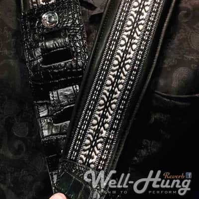 Well-Hung "1969 Series, Sugar Sugar" 3" wide ULTRA-padded leather guitar strap image 3