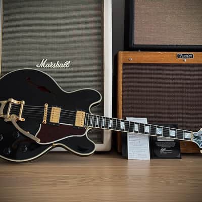Gibson Custom Shop ES-355 Reissue "Black Beauty" Keith Richards Look, Ebenholz, Bigsby, Classic 57 PU´s ​ 2011 - Ebony image 12