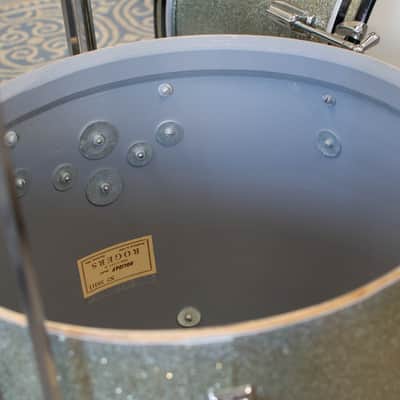 1960 Rogers "Swingtime" Sparkling Silver Pearl Drum Kit image 11
