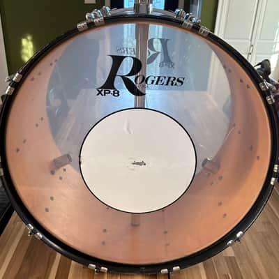 Vintage Rogers XP-8 Big R 24" Bass Drum Silver Mist Maple Shell image 1