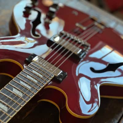Epiphone 2001 Riviera Electric Guitar Cherry Finish Peerless Factory Korea w/ OHSC image 7