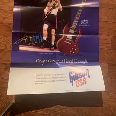 Gibson SG & Double Neck Poster Brochure Angus Young  1993 image 2