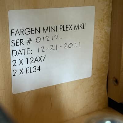 Fargen Mini Plex MK II 12 Watt Guitar Amplifier Head, 2011, Black image 10