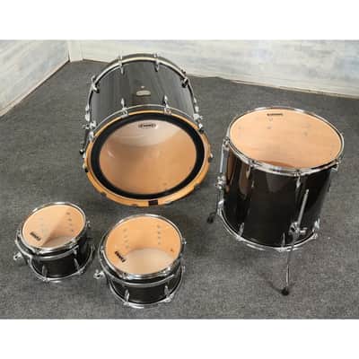 Used Canopus Yaiba 4pc Groove Drum Set Ebony Lacquer - Excellent image 3
