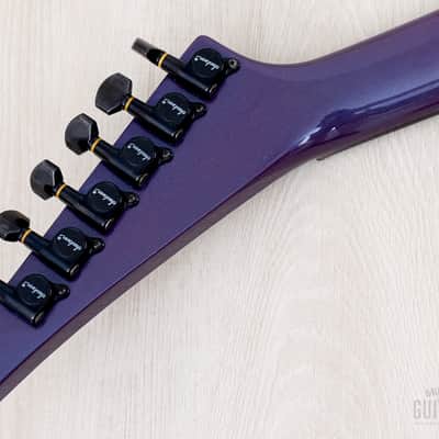 1993 Grover Jackson Randy Rhoads Standard V Blue Purple w/ DiMarzio DP100 Super Distortion image 5