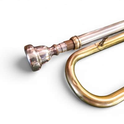 SVintage Soviet Bb Trumpet “Pompovaya Truba” No. 3461 — Moscow Musical Instrument Factory — 1970s — Brass & Silver Finish with Original Velvet Case image 15