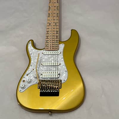 ESP LTD JRV-8FR Javier Reyes Signature Series 8-string Left-hand Metallic Gold  2023 New Overstock Closeout Last One !!! image 1