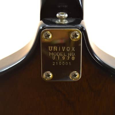 Vintage 1970s Univox Lectra U1970 Fretless 4-String Bass + Gig Bag image 11