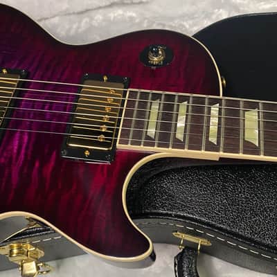 NEW! Gibson Custom Les Paul Axcess Standard Figured Top Floyd Rose Electric Guitar - Greatest Hits II - Authorized Dealer - Tri-Berry Burst - WOW! 8.5lbs - G07453 image 3