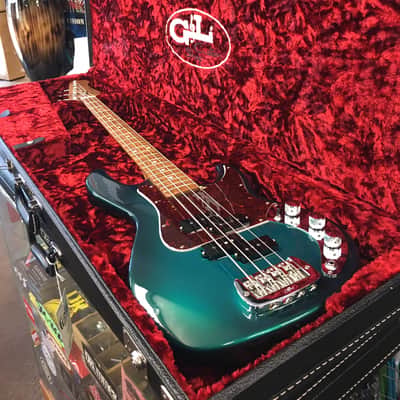 2020 G&L USA Custom Shop Matador Turqoise Burst Flame Neck 4-String Bass w/Case image 11