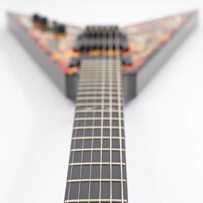 Early 2000’s B.C. Rich KKV Kerry King Signature Flying V w/ Tribal over Fire Graphic image 14